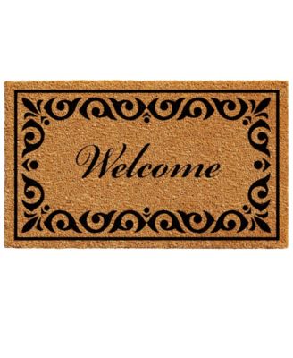 Home & More - Breaux 17" x 29" Welcome Coir/Vinyl Doormat