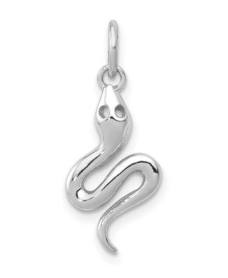 Macy's - Polished Snake Charm in 14k White Gold