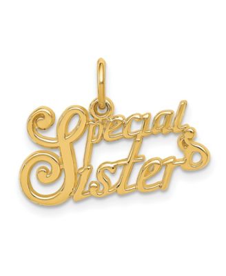 Macy's - Special Sister Charm in 14k Yellow Gold