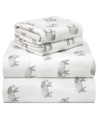 Pointehaven - Printed Flannel Cal King Sheet Set