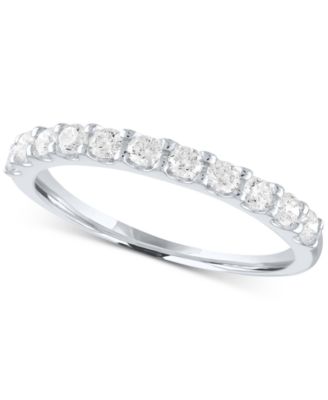 Forever Grown Diamonds - Lab-Grown Diamond Anniversary Ring (1/2 ct. t.w.) in Sterling Silver , 14k Gold over Sterling Silver or 14k Rose Gold over Sterling Silver