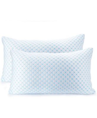 Nestl - Heat and Moisture Reducing Ice Silk and Gel Infused Memory Foam King Pillow - 2 Pack