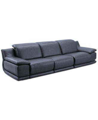 Furniture - Daisley 3-Pc. Leather Sofa with 3 Power Recliners