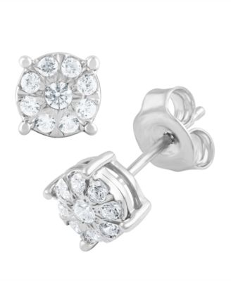 Macy's - Diamond (1/4 ct. t.w.) Stud in 14k Gold