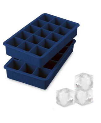 Tovolo - Perfect Cube Silicone Ice Mold Freezer Tray of 1.25" Cubes for Whiskey, Bourbon, Spirits & Liquor, BPA-Free Silicone, Fade Resistant, Set of 2