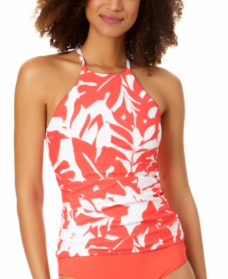 Anne Cole - Women's Coastal Palm Printed High-Neck Tankini Top