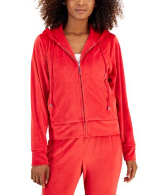 INC International Concepts - Women's Velour Zip-Up Hoodie