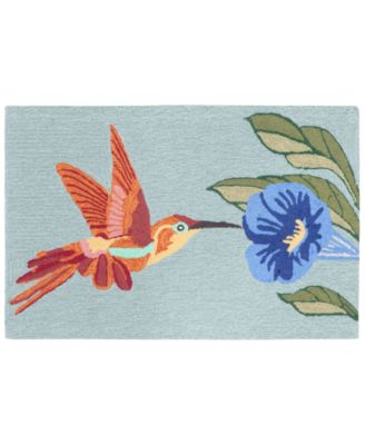 Liora Manne' - Front Porch Indoor/Outdoor Hummingbird Sky 2'6'' x 4' Area Rug