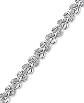 Macy's - Diamond Link Bracelet (1/4 ct. t.w.) in Sterling Silver