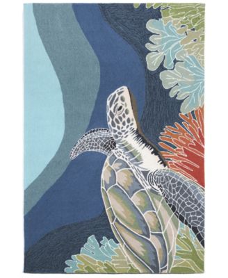 Liora Manne' - Ravella 2257 Akumal Blue 2' x 3' Indoor/Outdoor Area Rug