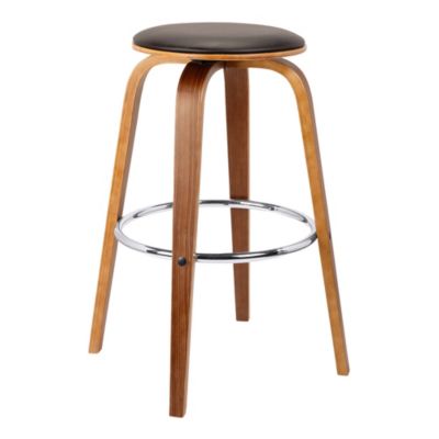 Armen Living - Harbor 26" Swivel Backless Counter Stool, Quick Ship