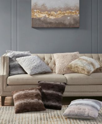 Madison Park - Zuri Faux-Fur 20" Square Decorative Pillow