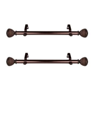 Rod Desyne - Braided 1" Side Curtain Rod 12-20 inch (Set of 2)