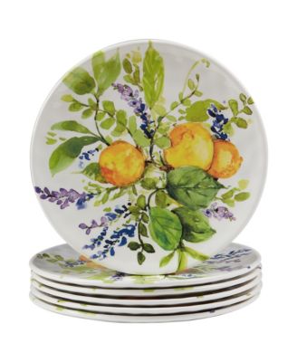Certified International - Certified Lemon Zest 6pc Melamine Salad Plate