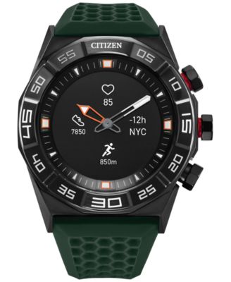Citizen - Men's CZ Smart Hybrid HR Green Strap Smart Watch 44mm