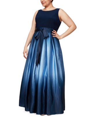 SL Fashions - Plus Size Ombre A-Line Gown