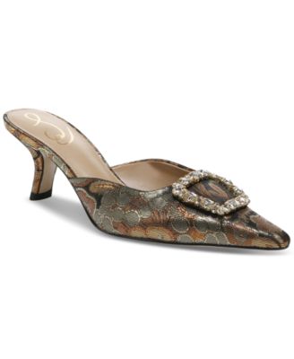 Sam Edelman - Women's Brit Embellished-Buckle Dress Mules