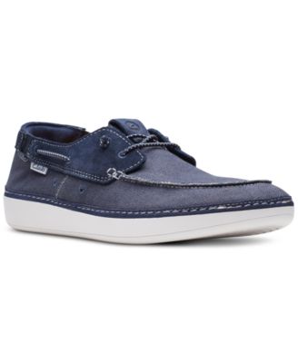 Clarks - Men's Higley Tie Slip-On Canvas Boat Shoes