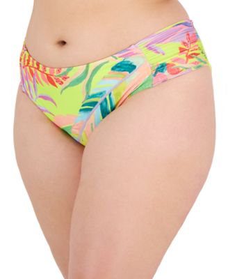 Becca ETC - Plus Size Costa Bella Side-Shirred Hipster Bikini Bottoms