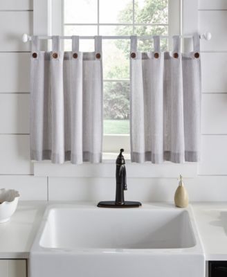 Elrene - Tucker Ticking Stripe 30" x 36" Window Tier Set
