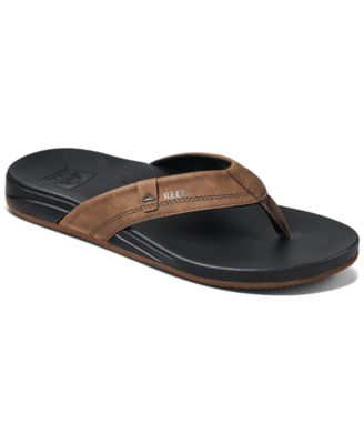 REEF - Men's Cushion Spring Faux-Leather Flip Flops
