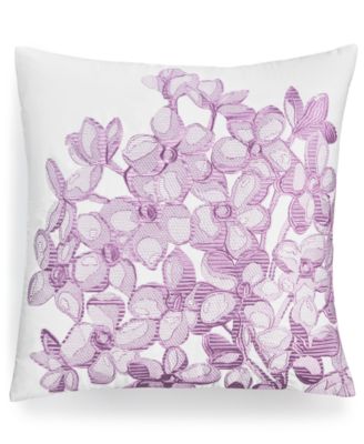 Charter Club - Damask Designs Embroidered Hydrangea 18" Square Decorative Pillow