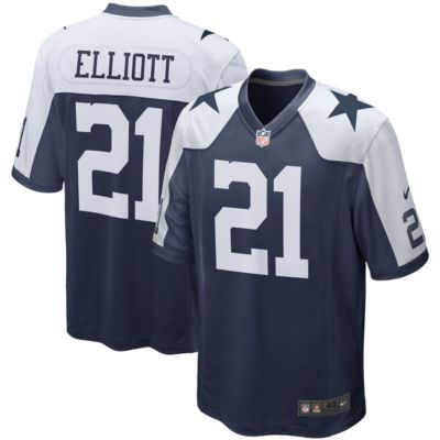 Nike - Ezekiel Elliott Navy Dallas Cowboys Alternate Game Team Jersey