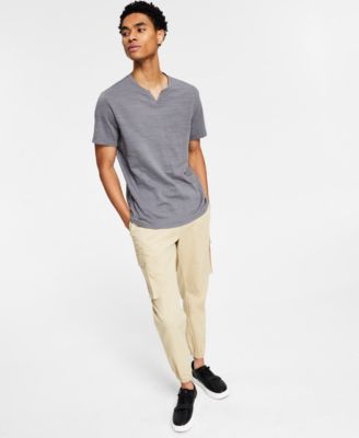 INC International Concepts - Men's Space-Dye Split T-Shirt