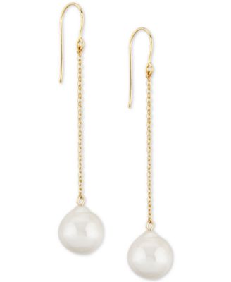 Macy's - Cultured Freshwater Baroque Pearl (12mm) Chain Drop Earrings