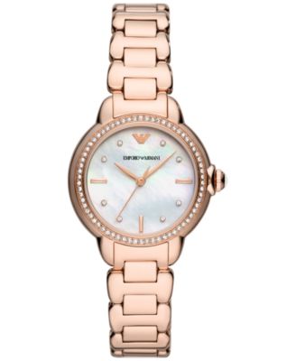 Emporio Armani - Women's Rose Gold-Tone Stainless Steel Bracelet Watch 32mm