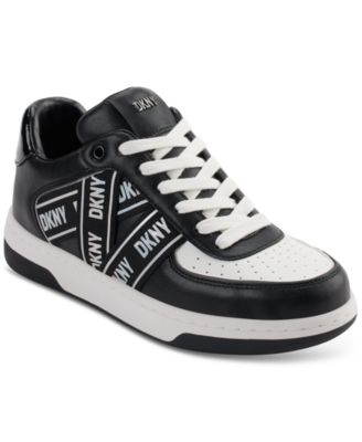 DKNY - Women's Olicia Lace-Up Logo-Strap Sneakers