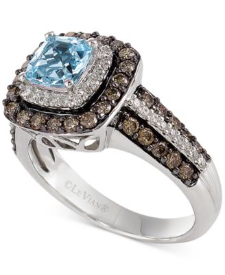 Le Vian - Aquamarine (3/4 ct. t.w.) and Chocolate Diamonds&reg; (3/4 ct. t.w.) in 14k White Gold