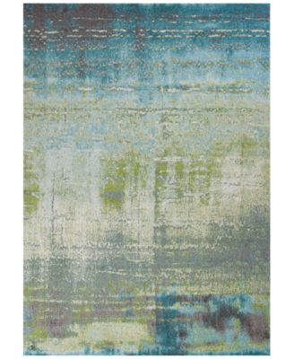 Kas - Illusions Escape 6206 Blue/Green 3'3" x 4'11" Area Rug
