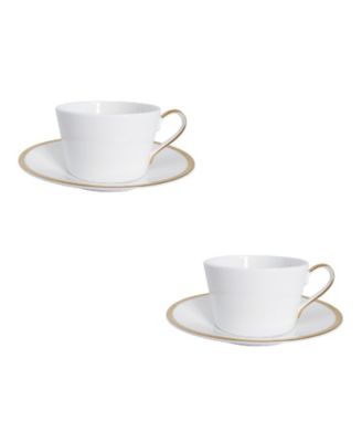 Twig New York - Golden Edge Set of Two Cups Saucers