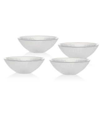 Godinger - Bowls witnh Swirtl Design Set of Foru Non Leaded crystal