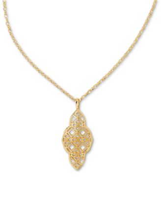 Kendra Scott - Filigree Medallion Long Pendant Necklace, 30" + 2" extender