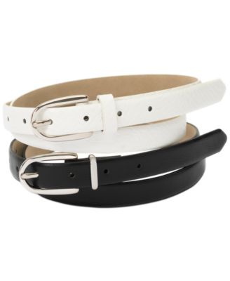 INC International Concepts - 2-Pk. Snake & Smooth Belt