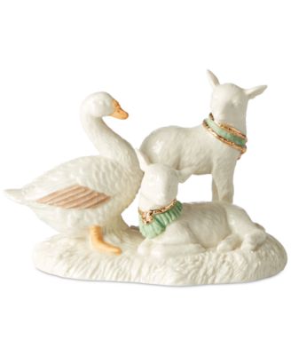 Lenox - First Blessing Lambs & Goose Figurine