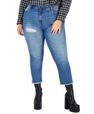 Celebrity Pink - Trendy Plus Size High-Rise Straight-Leg Ankle Jeans