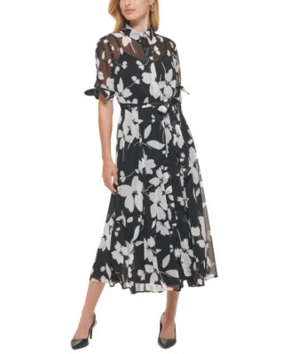 Calvin Klein - Women's Floral-Print Shirtdress