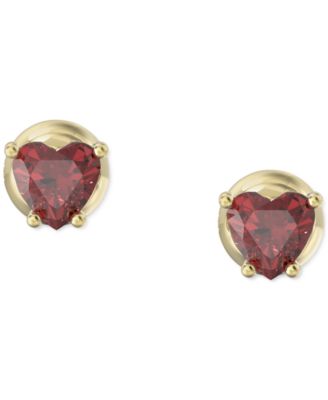 Swarovski - Gold-Tone Crystal Heart Stud Earrings