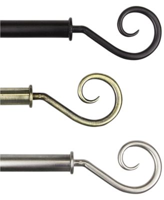 Rod Desyne - Curl Single Rod Window Hardware Collection