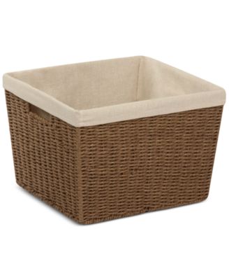 Honey Can Do - Parchment Cord Basket with Liner