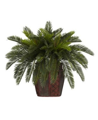 Nearly Natural - Double Cycas w/ Vase Silk Plant