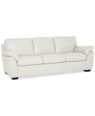 Furniture - Lothan 87" Leather Sofa with 3 Cushions