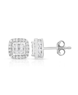 TruMiracle - 1 ct. t.w. Frame Quad Stud in 14k White Gold