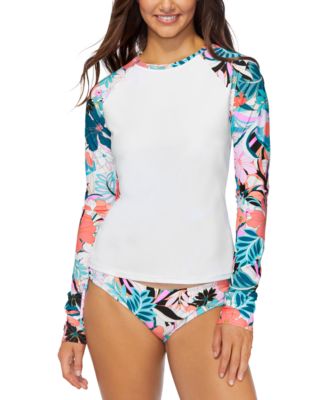 Raisins - Juniors' Printed-Sleeve Rash Guard
