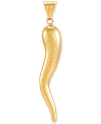 Macy's - Men's Polished Cornicello Horn Pendant in 10k Gold