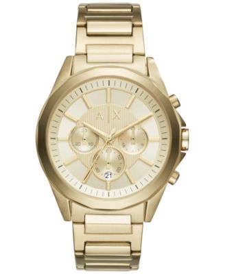 A|X Armani Exchange - Men's Gold-Tone Stainless Steel Bracelet Watch 44mm X2602