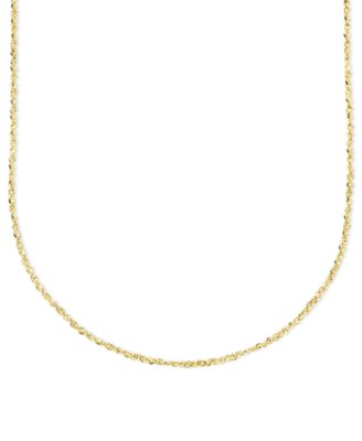 Italian Gold - 14k Gold Necklace, 16" Link Chain Necklace
